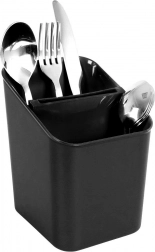 Black cutlery drainer and organizer
