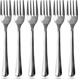 Set van 6 roestvrijstalen dessertvorkjes