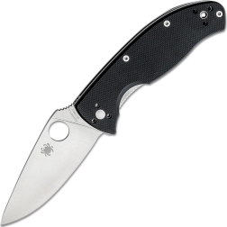Spyderco Tenacious pocket knife, plain edge, satin, black G10