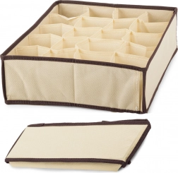 Organizer for Underwear and Socks Beige with 20 Compartments