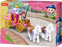 Sluban Rêve de Fille Kit de Construction Carrosse Époque avec Chevaux