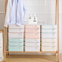 Pink drawer organizer with 10 compartments