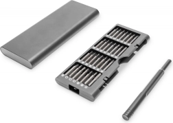 Precisie-schroevendraaierset 57-in-1 DIGITUS in aluminium etui