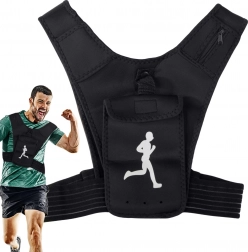 Hardloopvest met telefoonhoesje en reflecterende elementen