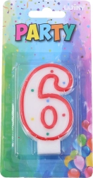 Party Candle for Cake - Number 6
