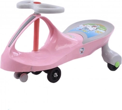 Gravitatie-loopfiets met lichtgevende wieltjes poederroze