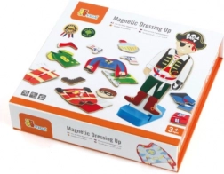 VIGA jeu d’habillage magnétique en bois – garçon, 8 personnages