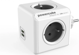 Steckdosenverteiler PowerCube Original USB, grau