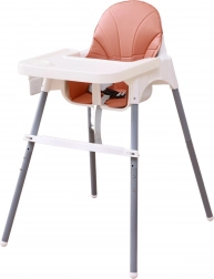 Kinder-Hochstuhl – weiß, höhenverstellbar und klappbar