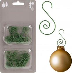 Groene haakjes voor kerstversieringen 4,5 cm, 40 stuks
