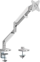 Aluminum monitor arm with gas spring 17–27″, 9 kg capacity