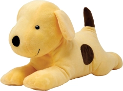 Plush Yellow Dog with Brown Spots