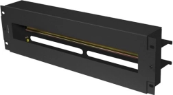 Panneau de distribution de tension 3U 19 pouces avec rail DIN TS-35 noir