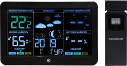 Station météo sans fil avec capteur extérieur, baromètre et horloge radiopilotée