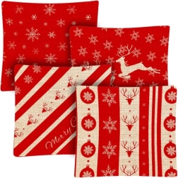 Weihnachtliche Kissenbezüge 45 × 45 cm Set 4 Stk RUHHY