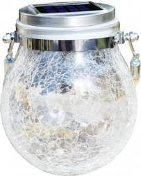 Solarlaterne für den Garten / Solar-Hängeleuchte LED – Größe L, weißes Licht