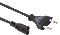 Netzkabel Kleeblatt 2‑polig 3 m EU