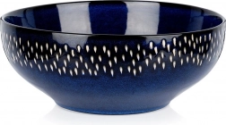 Keramische saladekom 25 cm, 2,8 l, donkerblauw