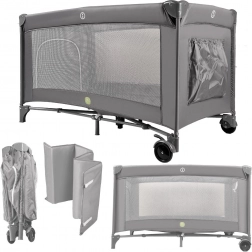 Reisebett für Kinder 60 × 120 cm mit klappbarem Rahmen und Matratze