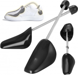 Schwarze Schuhspanner mit Feder