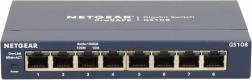 Netgear ProSAFE GS108 gigabit unmanaged switch 8× RJ‑45