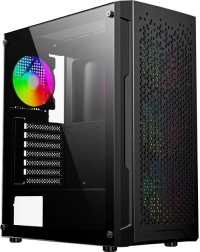 boîtier gaming fornax 400x avec verre trempé et ventilateurs argb