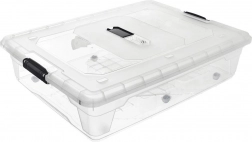 Niedrige Unterbett-Aufbewahrungsbox mit Rollen 50 l