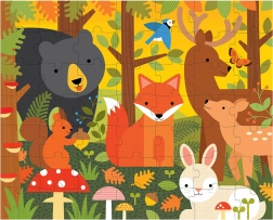 Double-sided Forest Animals Puzzle