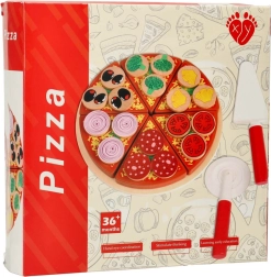 Wooden pizza with hook-and-loop fastener and accessories 20 cm