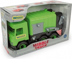 Groene WADER Middle Truck vuilniswagen, 42 cm, in doos