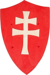Fauna wooden shield with double-armed cross