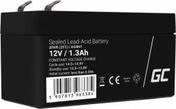 batterie sans entretien agm vrla green cell 12 v 1,3 ah pour alarmes, caisses et jouets
