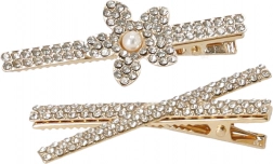 Haarspangen, Haarspangen BLING 2 Stk. – gold, Mix aus Mustern