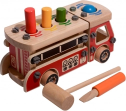 Set de construction de pompier en bois avec banc à marteler LUCY & LEO