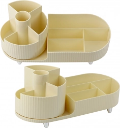 Cosmetica-organizer met draaimechanisme beige