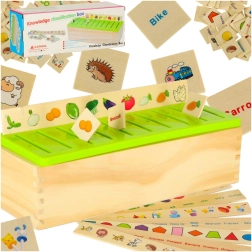 Wooden Educational Sorter – Logical Sorting Game for Pictures and Shapes
