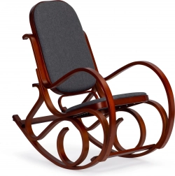 Schaukelstuhl ModernHome mit Holz-Kufen und weicher Polsterung