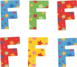Bigjigs Toys houten letter F met sterretjes