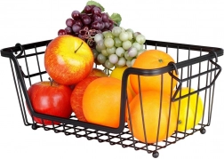 Metallkorb für Obst und Gemüse, schwarz