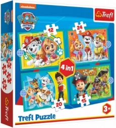 Puzzle 4-en-1 Pat' Patrouille – joyeuse équipe 3+ Trefl