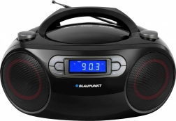 Boombox portable avec FM, CD/MP3, USB, AUX, horloge et réveil