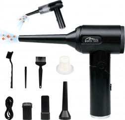 souffleur sans fil 2‑en‑1 et mini aspirateur media-tech jet air duster