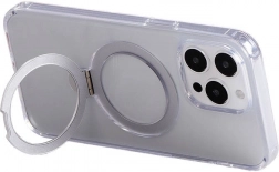 magnetische beschermhoes met houder JOYROOM voor iPhone 15 Pro Max, transparant