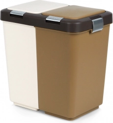 Poubelle en plastique pour tri sélectif 2×10 l ORION