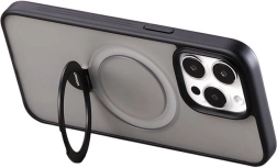 Magnetische hoes met standaard JOYROOM voor iPhone 15 Pro Max, zwart