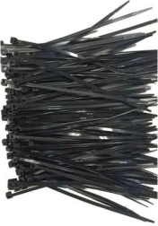 Nylon cable ties 25 cm × 3.6 mm, black (100 pcs)