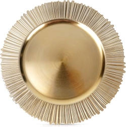 Gold decorative charger plate 33 cm