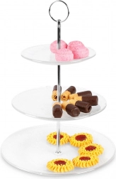 Glazen drie-laagse etagère 33 cm