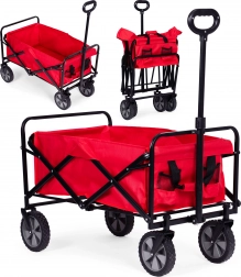 Chariot de transport pliant MultiGarden rouge 47x105 cm