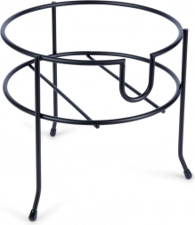 Metal stand for beverage dispenser with tap, black, 20 cm